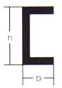 Mässing, U-profil 2.5x1 0.4mm