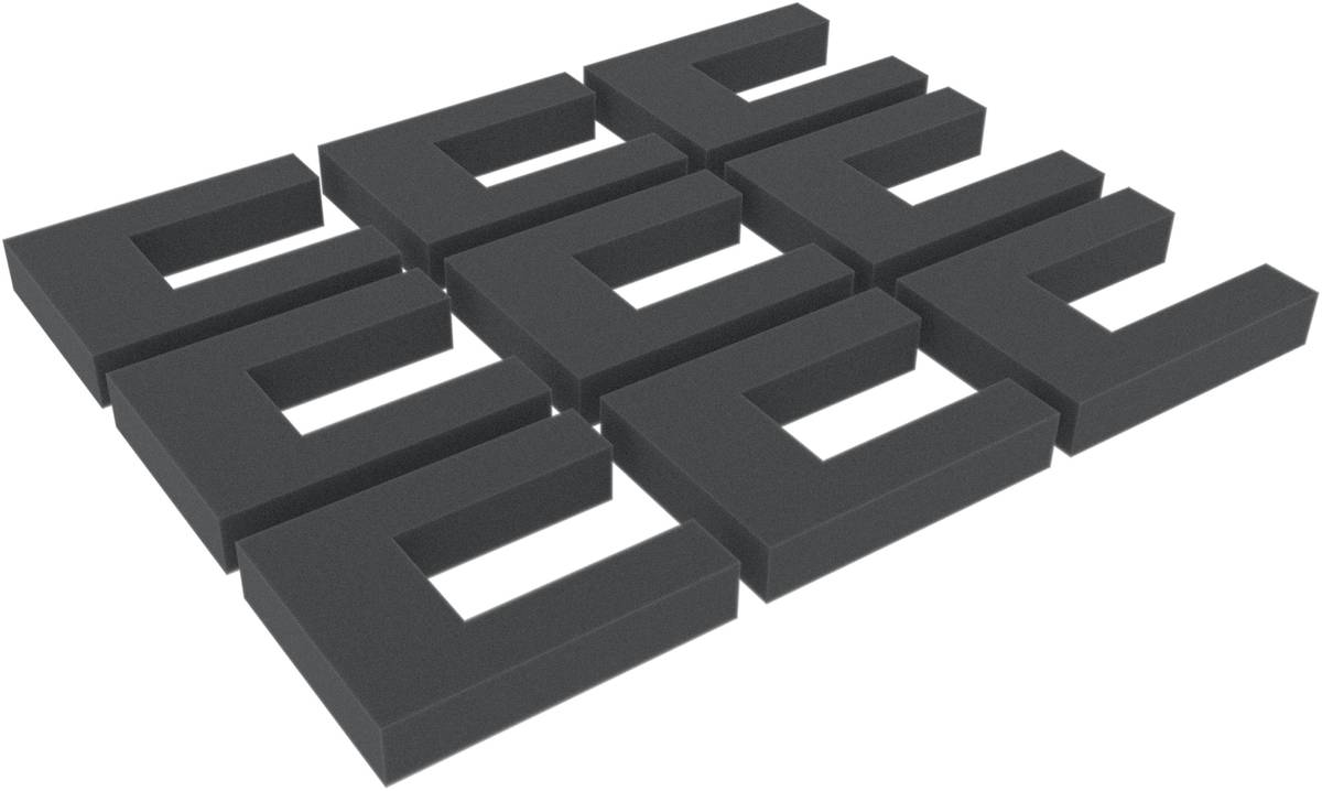 Euro Box / Container Case for model railway locomotives, wagons and vehicles - 3 slots for 0 Gauge - vertical - 3