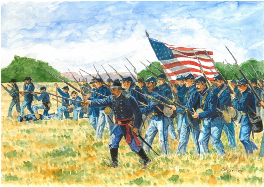 American Civil War Union Infantry - 50 fig.