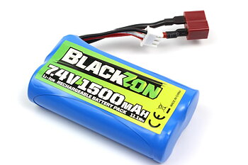 Li-ion 7.4V, 1500mAh w. T-Plug
