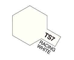 TS-7 Racing White, Tamiya spray (plast)