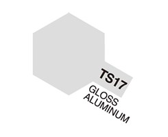 TS-17 Gloss Aluminum, Tamiya spray (Plast)