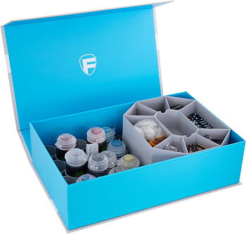 Feldherr Magnetic Box blue for 18 Citadel paint pots (18 ml / 24 ml) + game material
