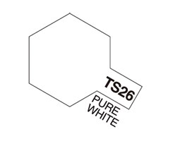 TS-26 Pure White, Tamiya spray (plast)
