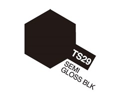 TS-29 Semi-Gloss Black, Tamiya spray (Plast)