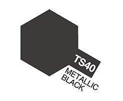 TS-40 Metallic Black, Tamiya spray (Plast)