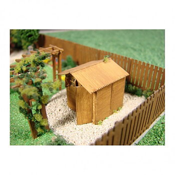 Trädgårdsskjul, laser cut 1/87