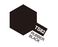 TS-82 Rubber Black, Tamiya spray (Plast)