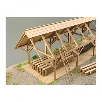 Plank Shed, laser cut 1/87