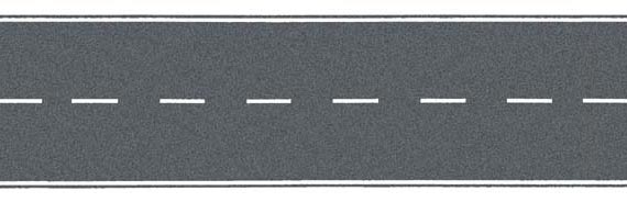 Landsväg 80mm, grå, 1mtr, H0