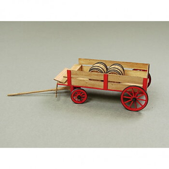 Hästvagn för tunnor & virke, laser cut 1/87