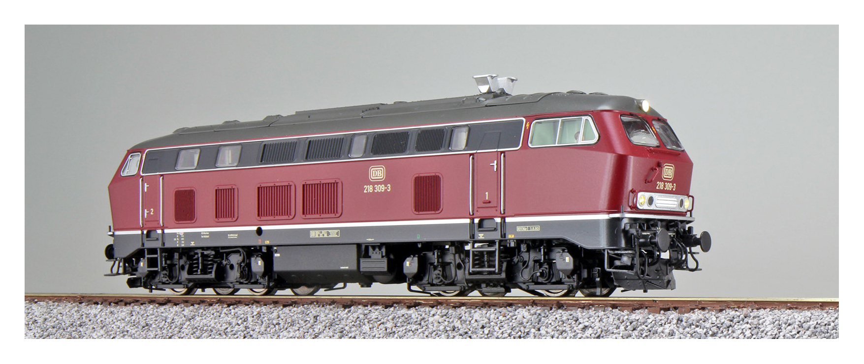 Diesellok BR 218 309 röd DB Ep IV