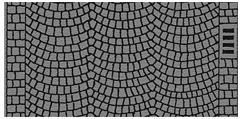 Gatstensgata 66mm, 1mtr, H0