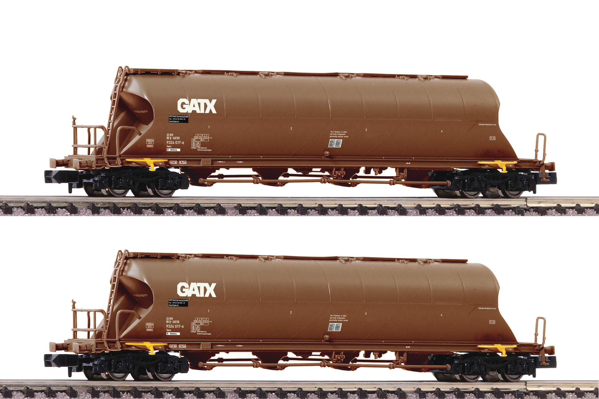 Set: 2x Silovagn Uacs 'GATX'