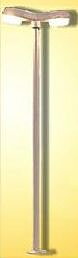 Gatlampa dubbel armatur, modern 100mm