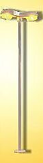 Gatlampa modern dubbel (gult ljus) 100mm