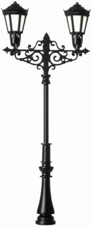 Gaslampa dubbel 55mm