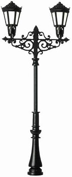 Gaslampa dubbel 55mm