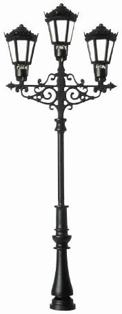 Gaslampa trippel 60mm