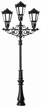 Gaslampa trippel 60mm