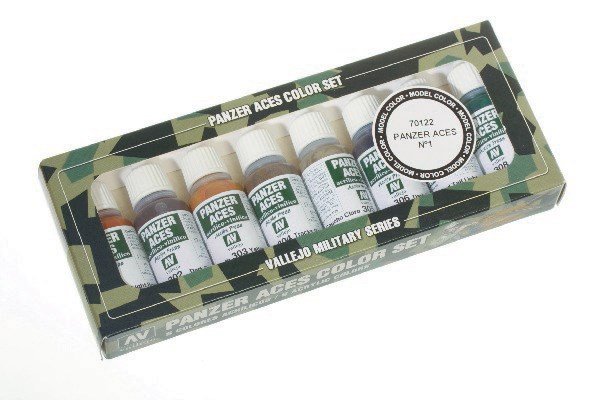Panzer Aces set no.1, 8pcs colors