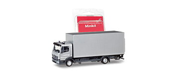 MiKi, Mercedes-Benz Atego box truck with liftgate, silver