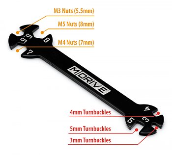 Universal Verktyg Mutter 5.5/7/8mm - Stag 3/4/5mm
