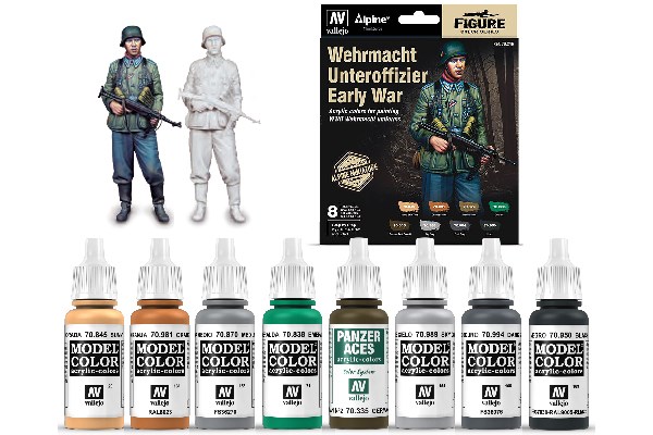 Wehrmacht Unteroffizier Early war color set, 8x17ml