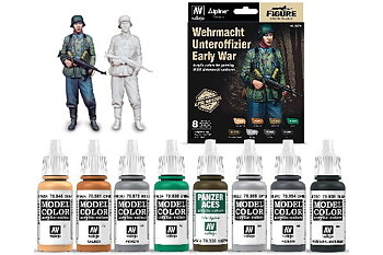 Wehrmacht Unteroffizier Early war color set, 8x17ml