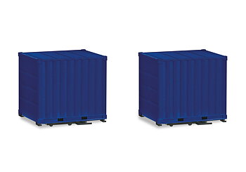 Byggcontainer 10 ft, blå (2st)
