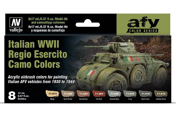 Italian WWII Regio Esercito Camo color set, 8x17ml
