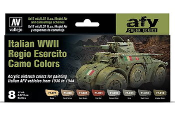 Italian WWII Regio Esercito Camo color set, 8x17ml