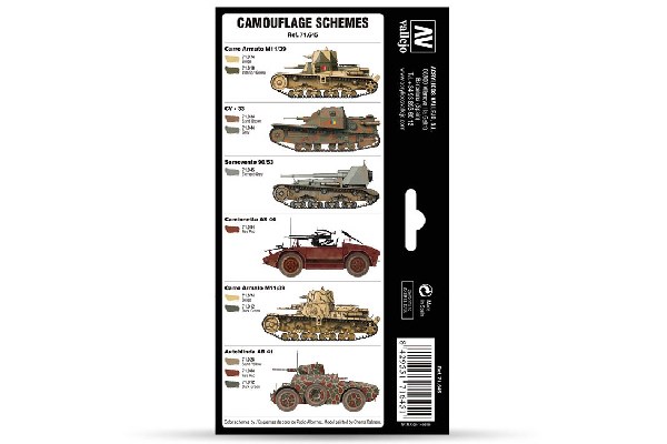Italian WWII Regio Esercito Camo color set, 8x17ml - 2