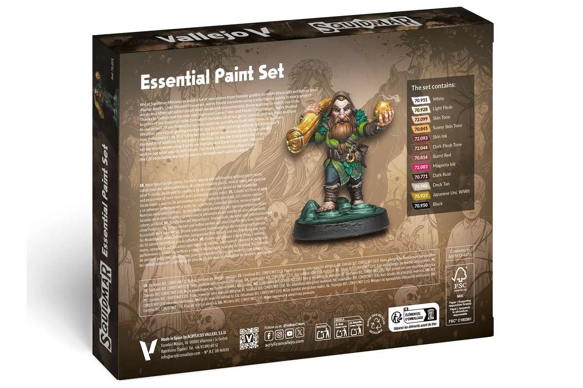 Essential paint set, 12 ass. game colors + figure - 2