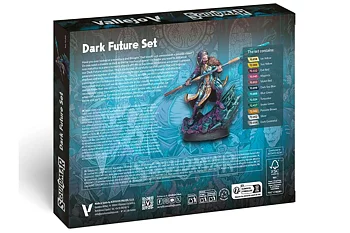 Dark Future paint set 12 ass. game colors + figure