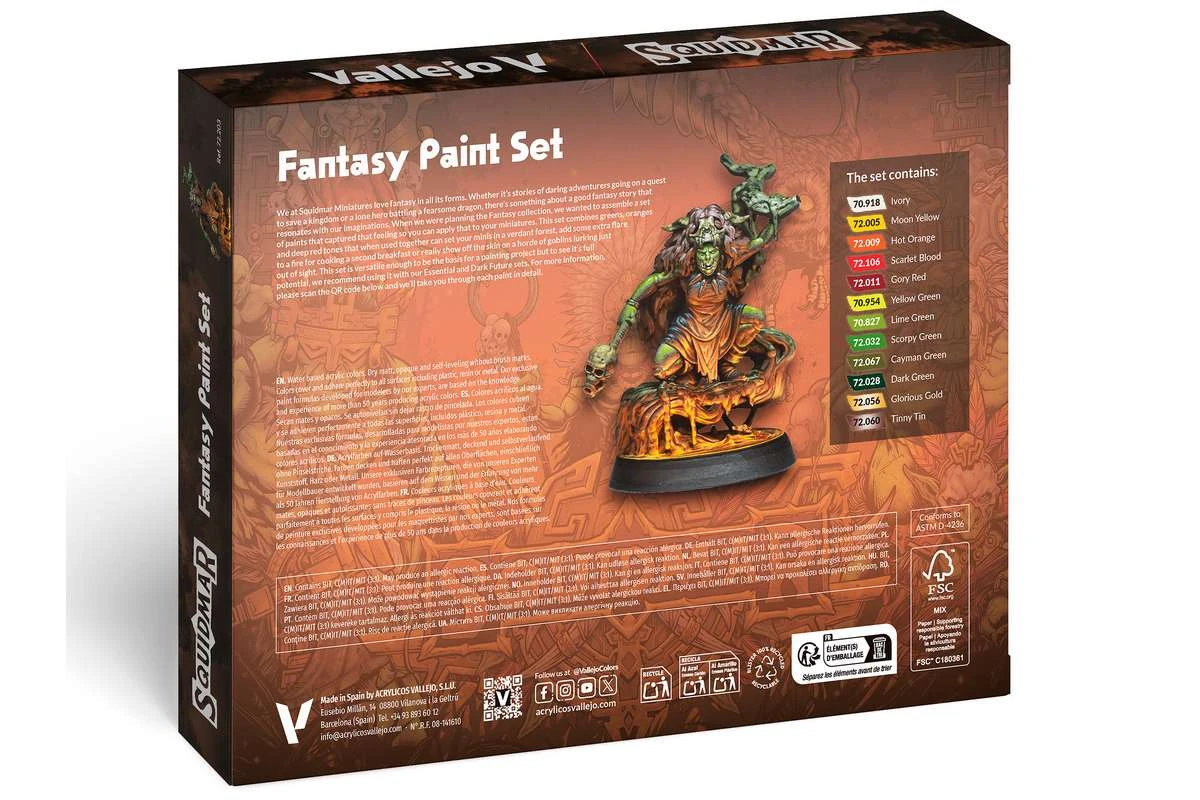 Fantasy paint set,12 ass. game colors + figure - 2