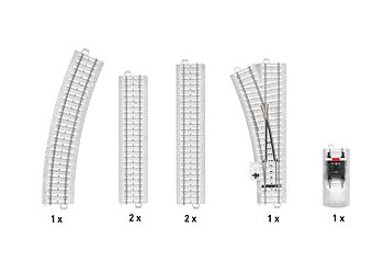 Snow-Covered Track C Track Extension Set