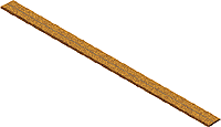 Korkbanvall H0, 90cm