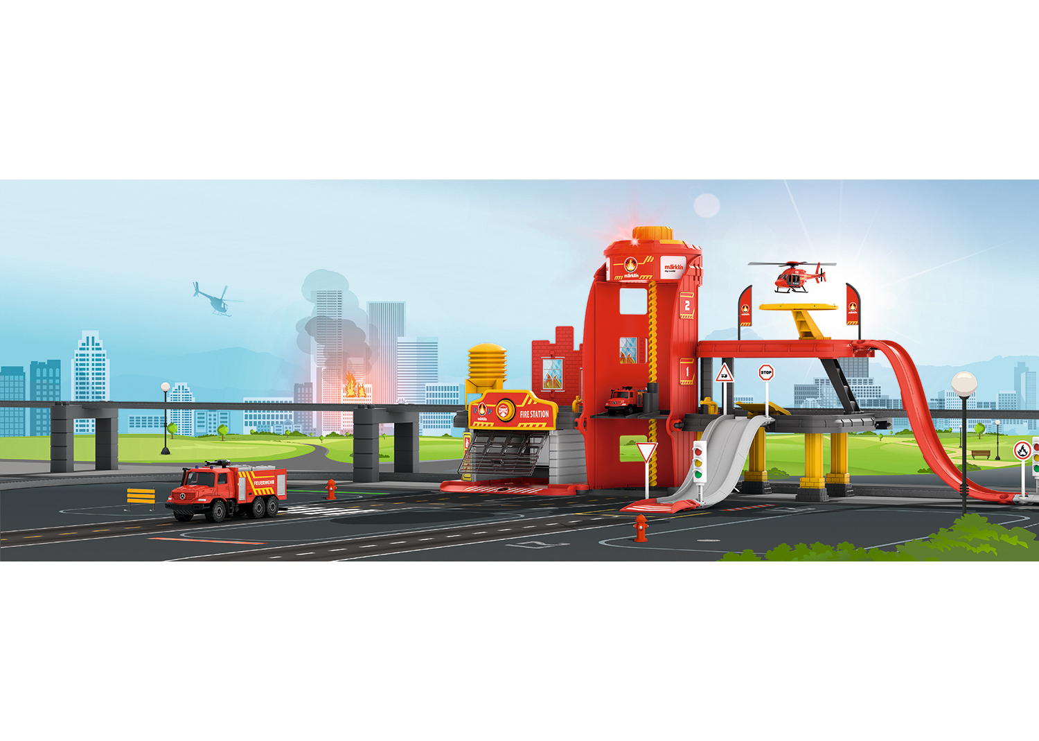 Brandstation med fordon myWorld - 2