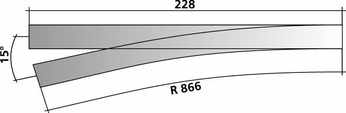 Växel, medium EW1 11/15° vänster, cd83 - 2