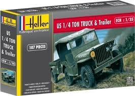 US 1/4 Ton truck & trailer 1/35