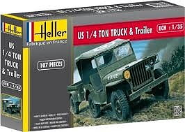 US 1/4 Ton truck & trailer 1/35