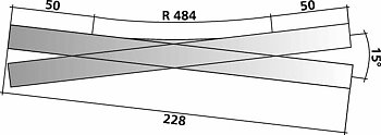 Enkel korsningsväxel, EKW R484