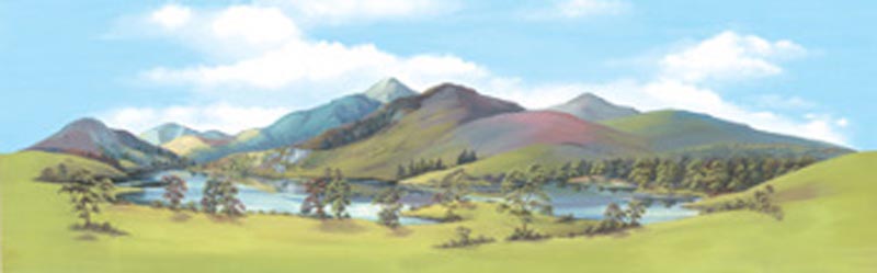 Bakgrund, bergsjön