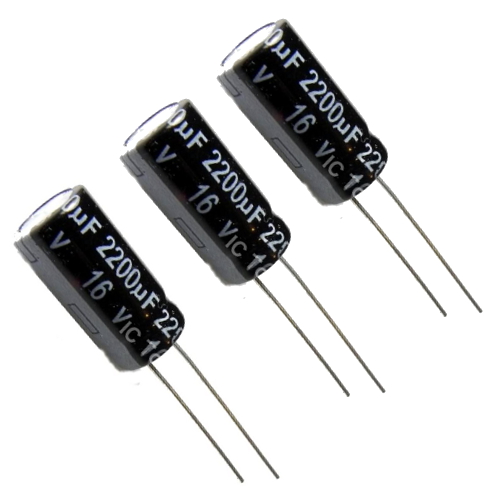 Kondensatorer, 5st 2200uF / 16Volt