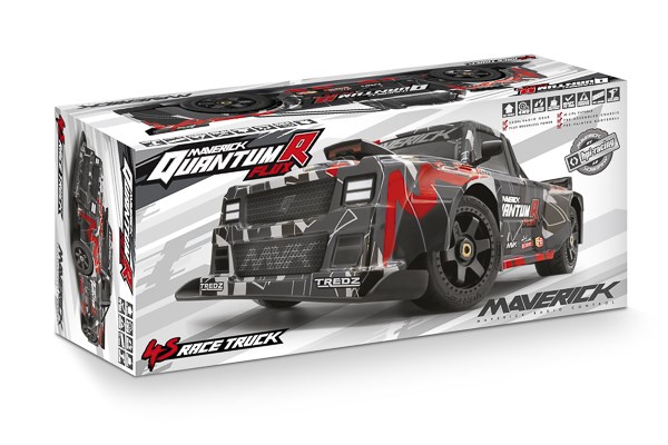 QuantumR FLUX 4S 1/8 4WD Race Truck, grå/röd - 4