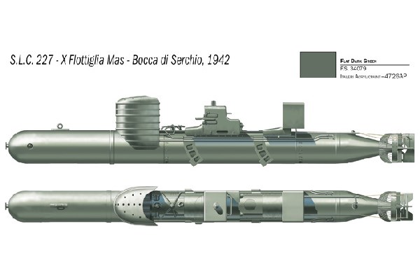 S.L.C 'Maiale' w/crew 1/35 - 3