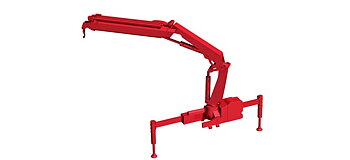 Hiab X-HIPRO 232-E3 kran med krok, röd