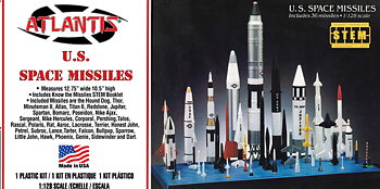 U.S. Rymdraket set (36 raketer inkl. ställ) 1/128