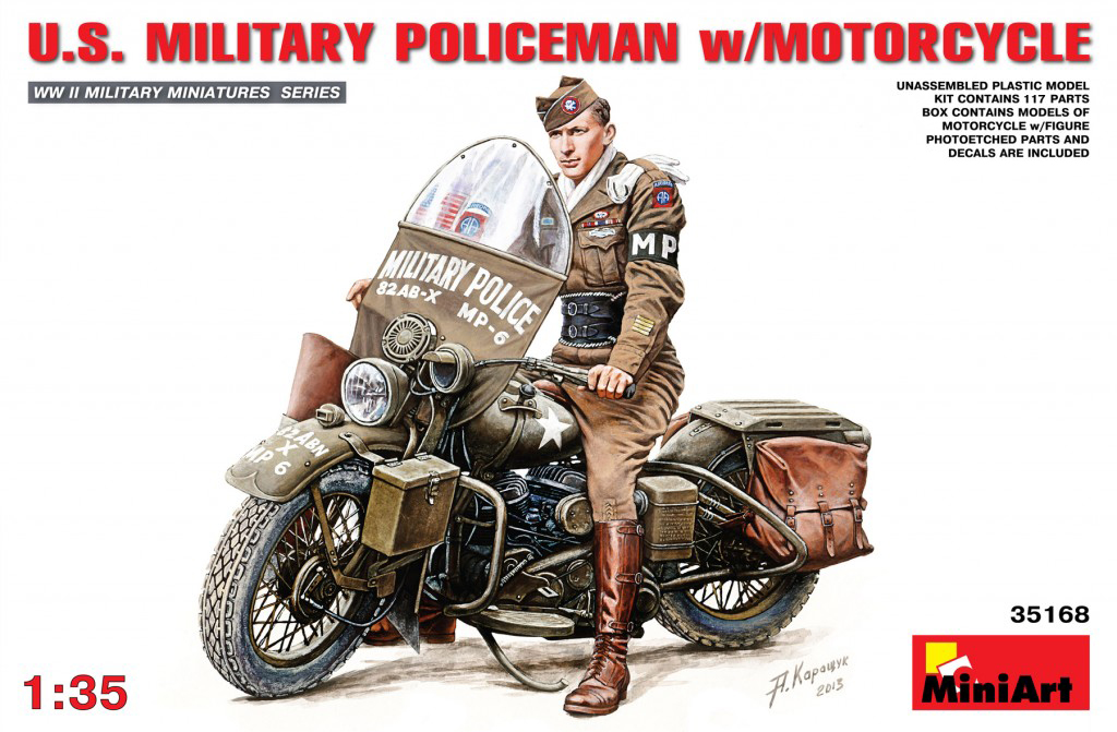 U.S. MILITARY POLICEMAN w/MOTORCYCLE 1/35
